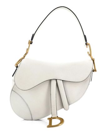 Dior Saddle Handbag Leather Medium shoulder bag - Bianco
