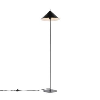 QAZQA Lampada Da Terra Triangolo - Design - Acciaio - Nero - Tondo Max. 1 X Watt - Qazqa