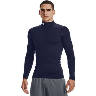 Under Armour Trainingsshirt UNDER ARMOUR UA CG ARMOUR COMP MOCK, Herren, Gr. XXL, blau (midnight navy), Obermaterial: 100% Polyester, Shirts Trainingsshirt, ergono