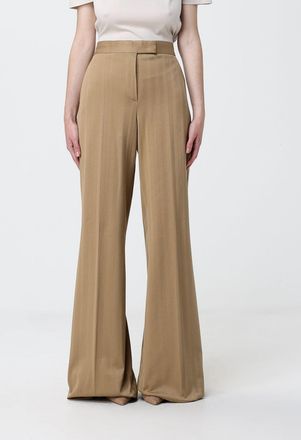 Max Mara Pantaloni a zampa in cotone gessato