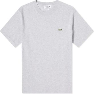 Lacoste Katoenen T-shirt met logopatch - Grijs