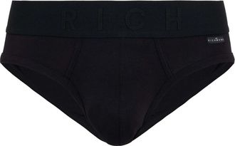 John Richmond Tripack low-rise slips met logo in dezelfde kleur - Heren - Onderbroek - Zwart - XL - Katoen - Ondergoed