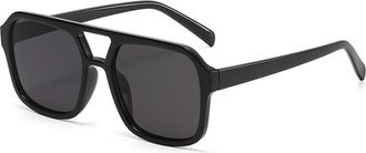 Generic Mens Outdoor Vacation Sunglasses Driving Commuter Womens Sports Sun Glasses(Black)