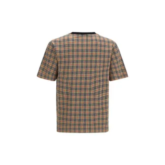 Burberry Signature Check Cotton T-Shirt - Black