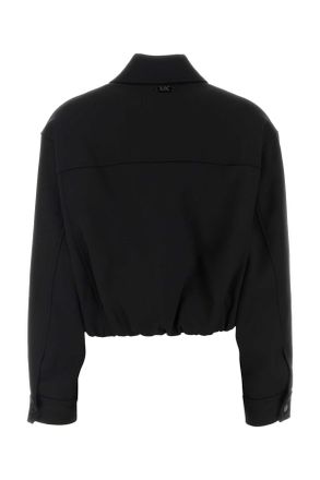 Michael Kors Womens Black Twill Bomber Jacket Giubbini