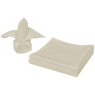 vidaXL Servilletas 100 Unidades Crema 50x50 Cm Vidaxl