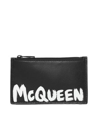 Alexander McQueen Logo Detail Leather Card Holder
