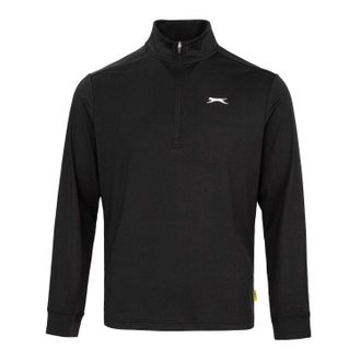 Slazenger Heren Quarter Zip Sweatshirt (Zwart)