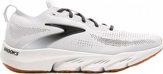 Brooks Mens Glycerin Flex Running Shoes In White/black/gum