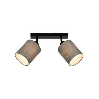 Briloner Barra Spot Vintage 2xe27 28,5 Cm Gris Y Negro