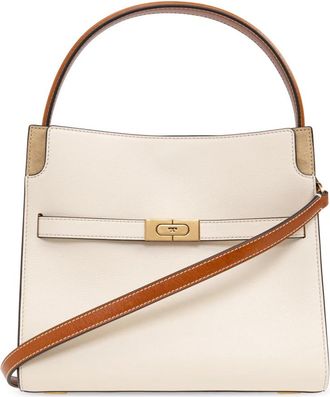 Tory Burch Lee Radziwill Small Shoulder Bag - Dames - Handtassen - Beige - ONE Size - Katoen - Tassen