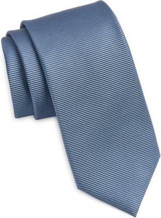 BOSS Horizontal Stripe Silk Blend Tie in Open Bu at Nordstrom Rack