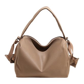 Generic Vintage Faux Suede Crossbody Bag Solid Color Hobo Shopper Bag Chic Casual Commuting Bag Large for Women Ladies Work Travel Commuting