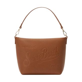 MC2 Saint Barth Tassen, Dames, Bruin, ONE Size, Leer, Aline Schoudertas