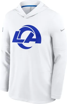 Nike Los Angeles Rams Alt Nike Mens Dri-FIT NFL Long-Sleeve Hooded Top in White | 03B910HUQ9X-HHY