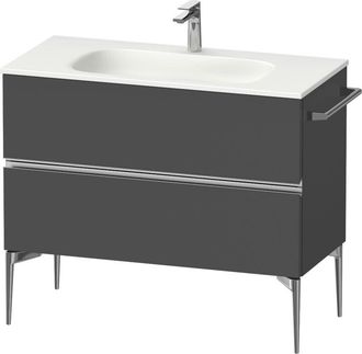 Duravit Duravit - Sivida Mueble Bajo Lavabo, 2 Cajones, Tirador Cromado