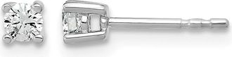 Diamond2Deal 14k Gold 1/5 ct Round Lab Grown Diamond Stud Earrings VS Clarity, D-E Color