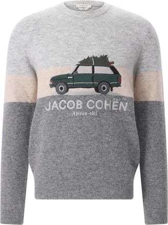 Jacob Cohen Truien & Vesten, Heren, Grijs, L, Wol, Trui met ronde hals