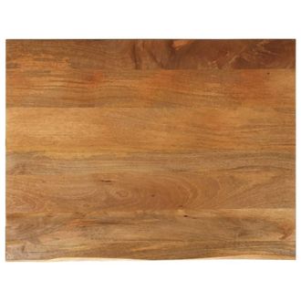 Berkfield Home Table Top Live Edge 110x80x3.8 cm Solid Wood Mango in Brown