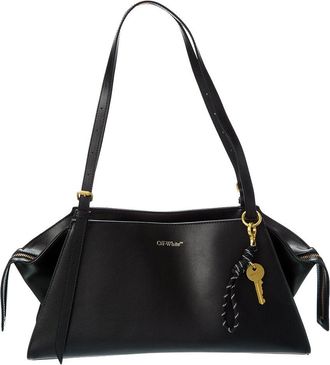 Off-white Boxy Leather Shoulder Satchel