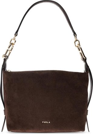Furla Tonie Mini Bag - Dames - Schoudertassen - Bruin - ONE Size - Leer - Tassen