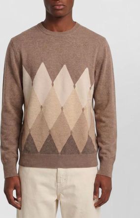 Ballantyne cashmere regular-fit diamond-knit crew-neck jumper