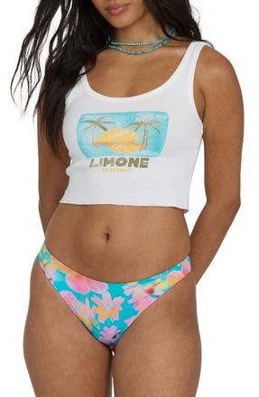 Billabong Summer Sweetness Graphic Scoop Neck Crop Tank Top in Salt Crystal at Nordstrom, Size X-Small