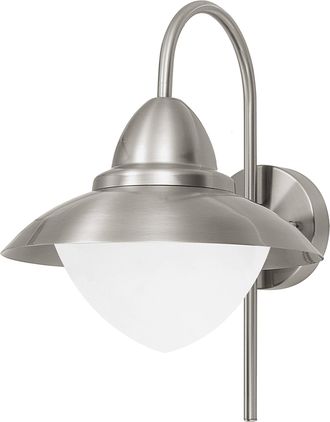 Loops IP44 Outdoor Wall Light Stainless Steel Opal Fisherman 1x 60W E27 Porch Lamp