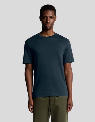 Lyle & Scott Lyle And Scott Mens Heavyweight Marl T-Shirt - Navy - Size: 38