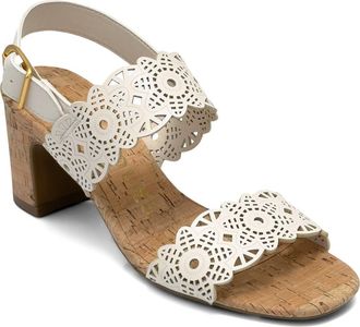 Aerosoles Glen Slingback Sandal in Eggnog Perf Fx Nappa at Nordstrom, Size 7.5