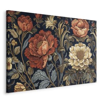 OEM Imagen - Tapiz Grande Con Flores Y Motivos Florales Retro Al Estilo Kilim / Tapiz Grande Con Flores Estilo Retro