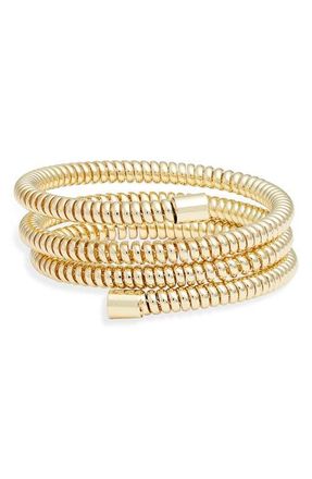 Nordstrom Coil Wrap Omega Bracelet in Gold at Nordstrom