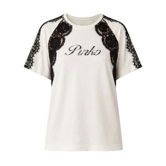 Pinko T-Shirts, female, White, Size: XS Esther T-Shirt