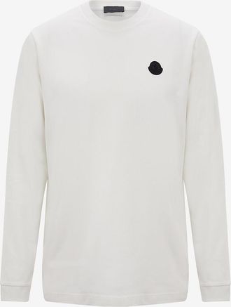Moncler Langarm-T-Shirt mit Graffiti-Logo im Rücken