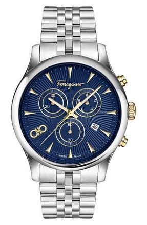 Ferragamo Duo Chronograph Bracelet Watch, 28mm in Stainless Steel at Nordstrom Rack