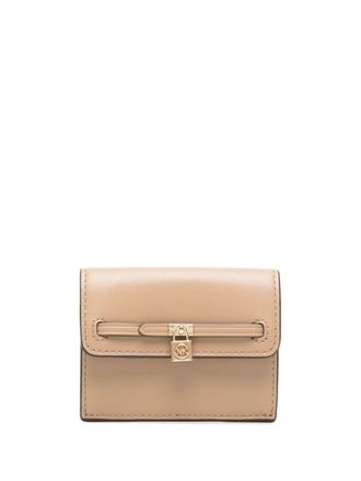 Michael Michael Kors small Hamilton Legacy legacy wallet - women - Calf Leather/Fabric - One Size - Brown