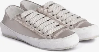 Pedro Garcia Grey frayed satin sneaker | Parson | Essentials collection