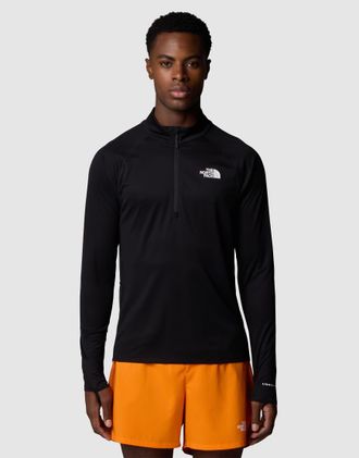 The North Face Sunriser - Top a maniche lunghe nero tnf con cerniera lampo corta