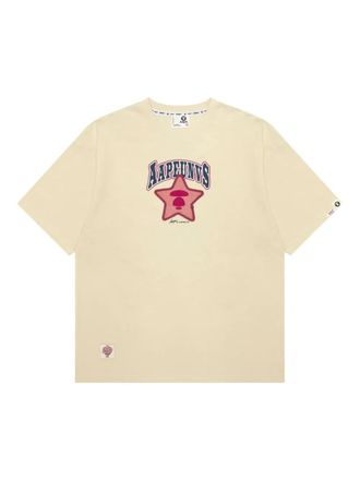 A Bathing Ape logo-print T-shirt - Neutrals