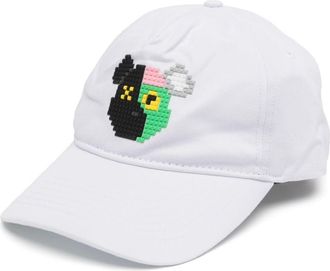 Mostly Heard Rarely Seen 2 Face Bear baseball cap - men - Cotton - One Size - White