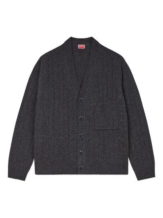 Kenzo buttoned chest-pocket cardigan - men - Fabric - M - Grey