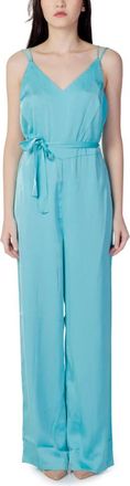 Vila Vila, Jumpsuits & Playsuits, Dames, Blauw, M, Polyester, Dames Jumpsuit Lichtblauw Effen