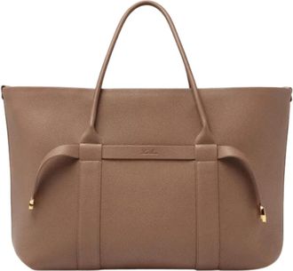 Loro Piana Ghiera Shopper Large - Dames - Shoppers - Bruin - ONE Size - Leer - Tassen
