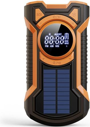 OEM Radio De Emergencia - Con Panel Solar Bluetooth Y Luz Led - Para Exterior Camping Desastres - 1 Unidad