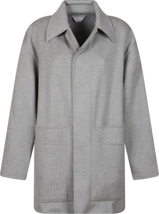 Bottega Veneta Jassen, Dames, Grijs, S, Wol, Coat