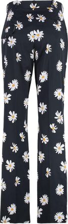 Moschino Womens Cotton Trousers - Dark Blue - Size EU 40 (Womens)
