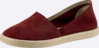 Casual Looks Slipper CASUAL LOOKS, Damen, Gr. 36, rot, Veloursleder, Schuhe Slipper