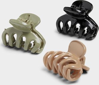 Simons Womens Small rounded clips Set of 3