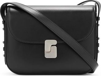 SOEUR Mini Flap Bag with Silver Tone Clasp and Adjustable Strap