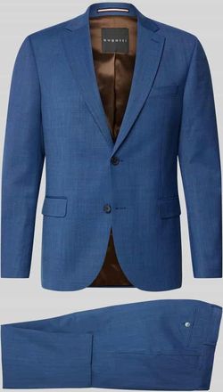 Bugatti Regular Fit Anzug mit 2-Knopf-Sakko in Blau, Gr&ouml;&szlig;e 25